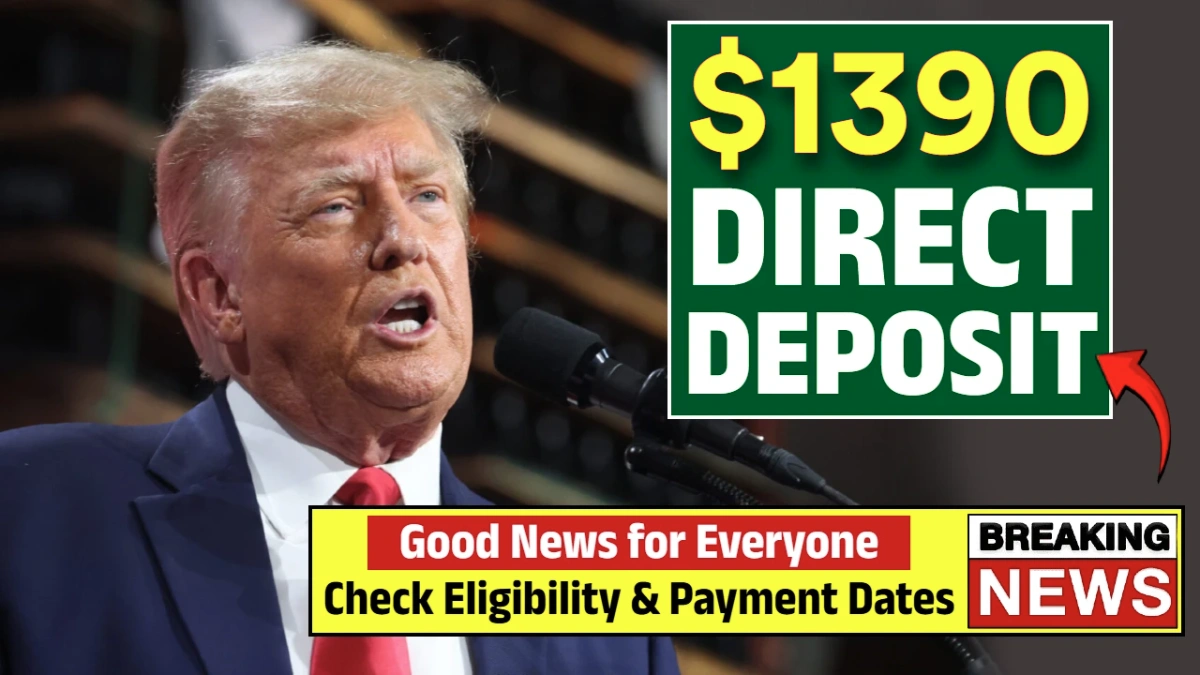 IRS Announces $1390 Direct Deposit Relief Payment For November 2025